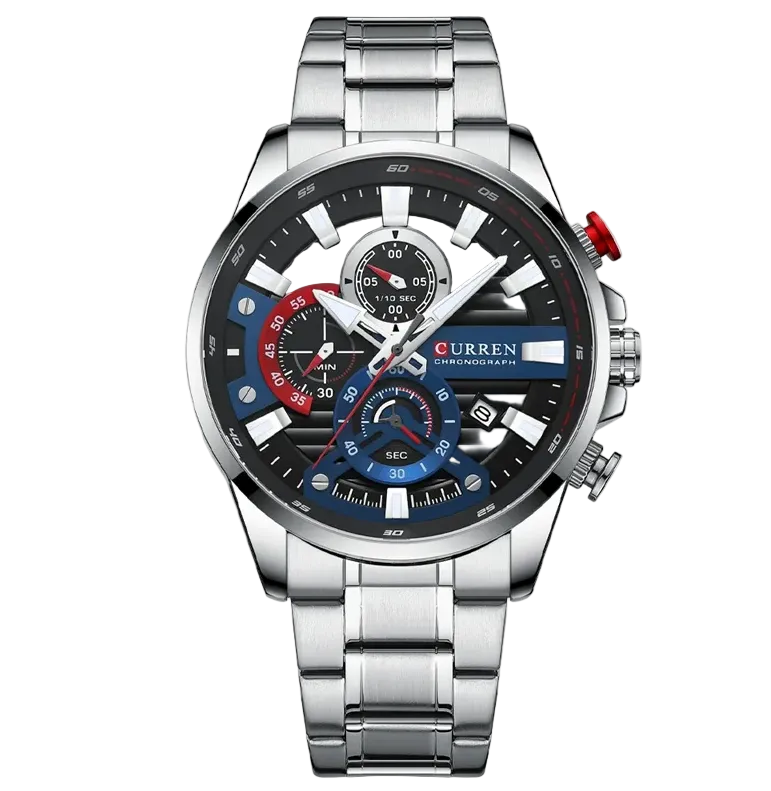 Reloj Curren 8415 Hombre Plateado Acero - 1