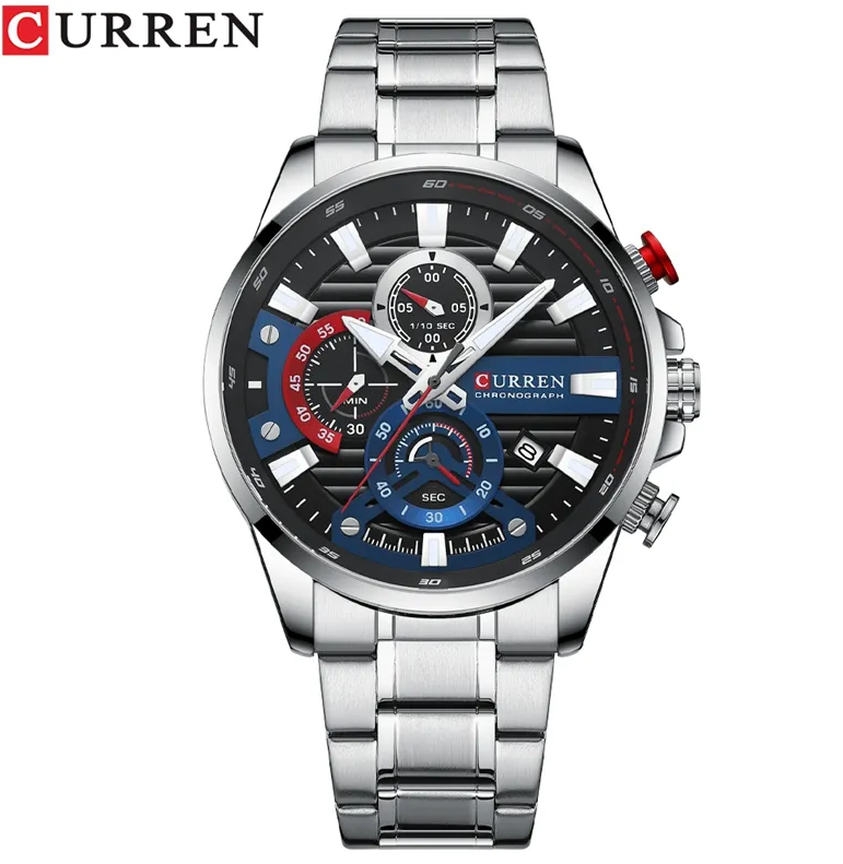Reloj Curren 8415 Hombre Plateado Acero